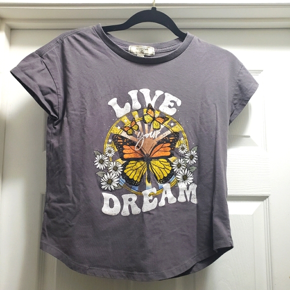 No Comment Girls NY-LA Shirt (Live Your Dream) Size: L(14) Color: Gray - Picture 1 of 5